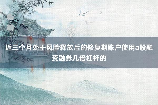 近三个月处于风险释放后的修复期账户使用a股融资融券几倍杠杆的