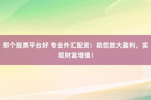 那个股票平台好 专业外汇配资:助您放大盈利,实现财富增值!