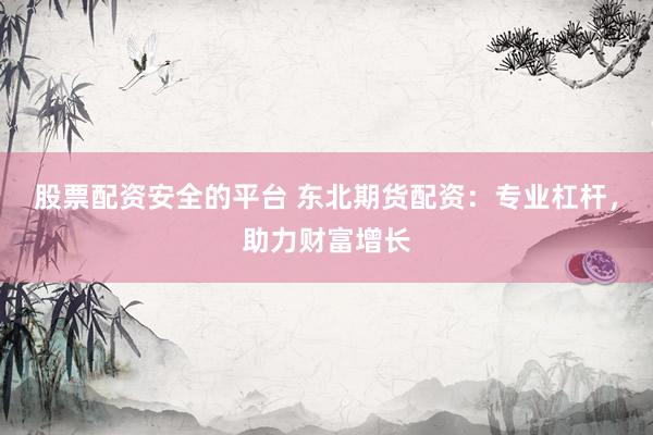 股票配资安全的平台 东北期货配资：专业杠杆，助力财富增长