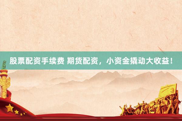 股票配资手续费 期货配资，小资金撬动大收益！